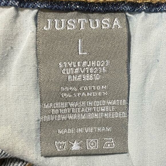 NWT Just USA large womens distressed jean cutoff shorts - Picture 3 of 5